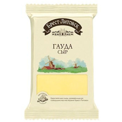 Изображение товара Сыр Брест-Литовск Гауда полутвердый 45%, 200г