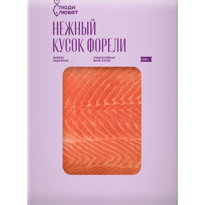 Изображение товара Форель Люди Любят филе слабосолёное, 200г