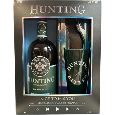 Изображение товара Ликёр Beluga Hunting Herbal Набор со стаканом, 700мл