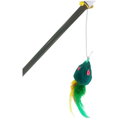Изображение товара Игрушка для кошек Удочка-дразнилка Мышка мини Маркет Pet, 50см
