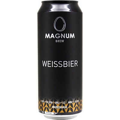 Изображение товара Пиво Магнум Пшеничное светлое нефильтрованное, 450мл