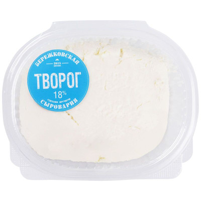Изображение товара Творог Бережковская сыроварня 18%, 250г