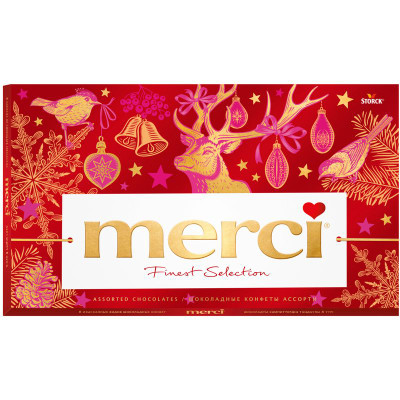 Изображение товара Набор конфет Storck Merci ассорти шоколадных с начинкой и без начинки, 400г