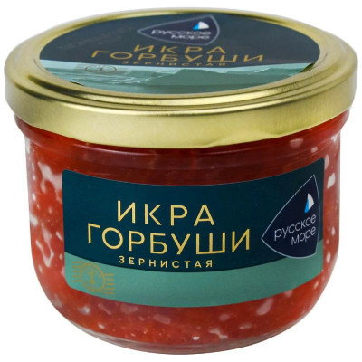 Изображение товара Икра горбуши Русское море зернистая, 210г