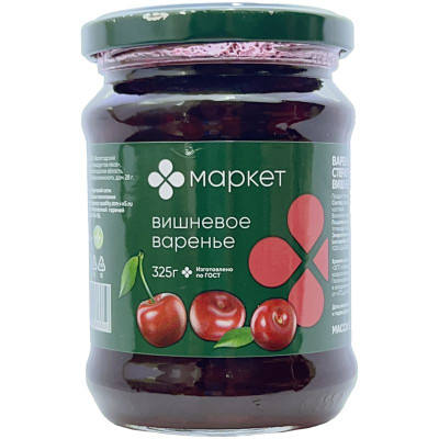 Изображение товара Варенье вишневое стерилизованное Маркет Перекрёсток, 325г