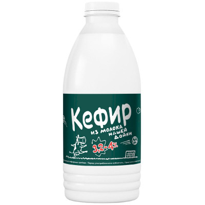Изображение товара Кефир Из молока Нашей дойки 3.2-4%, 900г