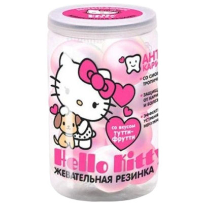 Изображение товара Жевательная резинка Hello Kitty Антикариес в перламутровой глазури, 104г