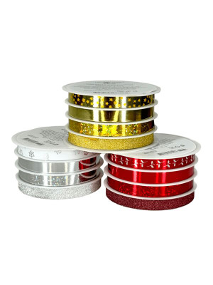 Изображение товара Набор лент Яркий микс для упаковки подарков Арт и Дизайн, 4шт