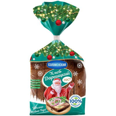 Изображение товара Хлеб Коломенское Дарницкий формовой нарезка, 350г