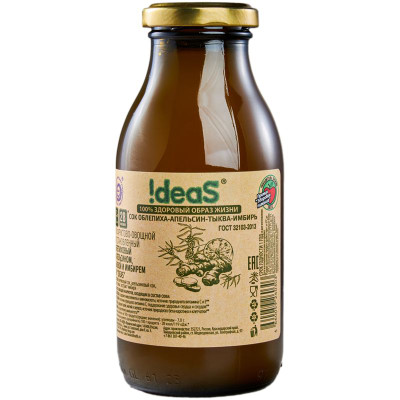 Изображение товара Детокс-сок Ideas облепиха-апельсин-имбирь, 300мл