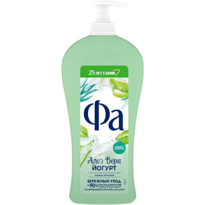 Изображение товара Ухаживающий крем-гель для душа Фа Йогурт Алоэ вера бережный уход, 750мл