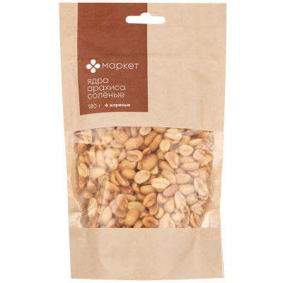 Изображение товара Ядра арахиса жареные солёные Маркет, 180г