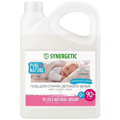 Изображение товара Средство моющее Synergetic биоразлагаемое для стирки детского белья, 2.75л