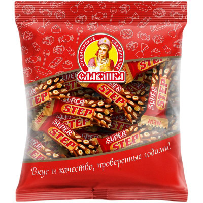 Изображение товара Конфеты КО Славянка глазированные Super Step, 196г