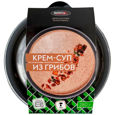 Изображение товара Крем-суп Фросток из грибов замороженный, 280г