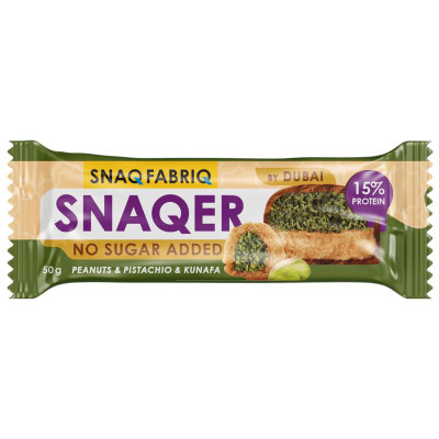 Изображение товара Батончик Snaq Fabriq Арахис С Фисташкой И Хрустящим Тестом глазированный, 50г