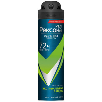 Изображение товара Антиперспирант Рексона men экстремальная защита аэрозоль, 150мл