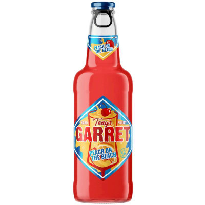 Изображение товара Пивной напиток Tony's Garret Hard Peach on the Beach пастеризованный 4.6%, 400мл