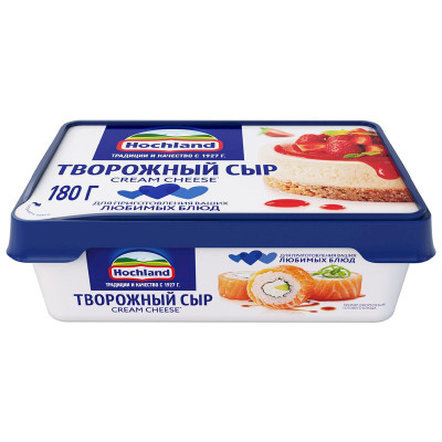 Изображение товара Сыр творожный Hochland Для кулинарии для горячих и холодных блюд, 180г