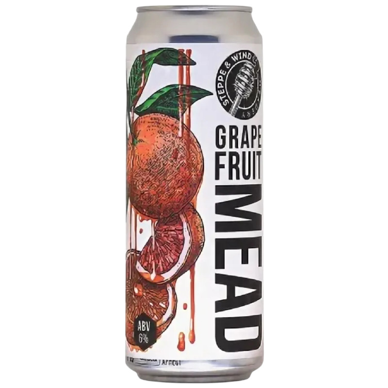 Изображение товара Медовуха Grapefruit Mead Мёд и Грейпфрут нефильтрованная неосветленная, 450мл