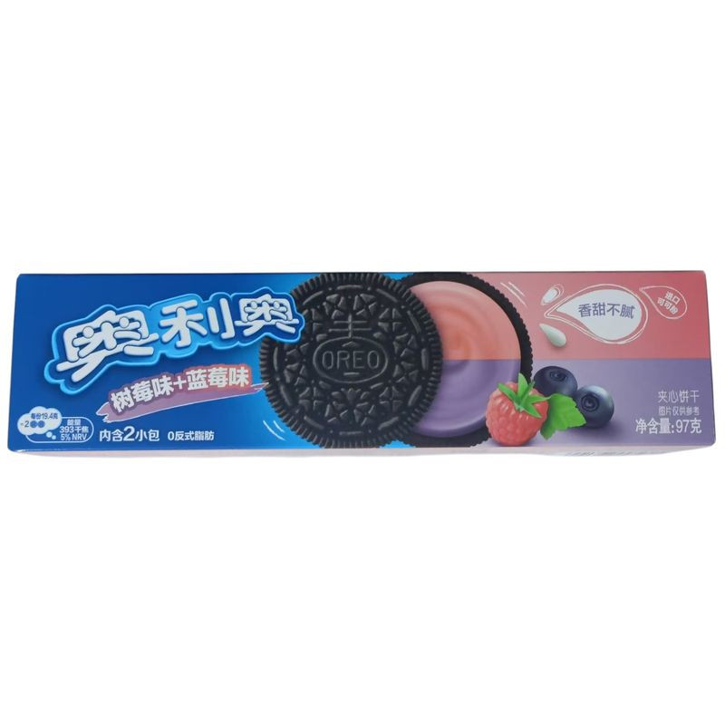 Изображение товара Печенье Oreo со вкусом малины и голубики 97 г вкусное и ароматное печенье