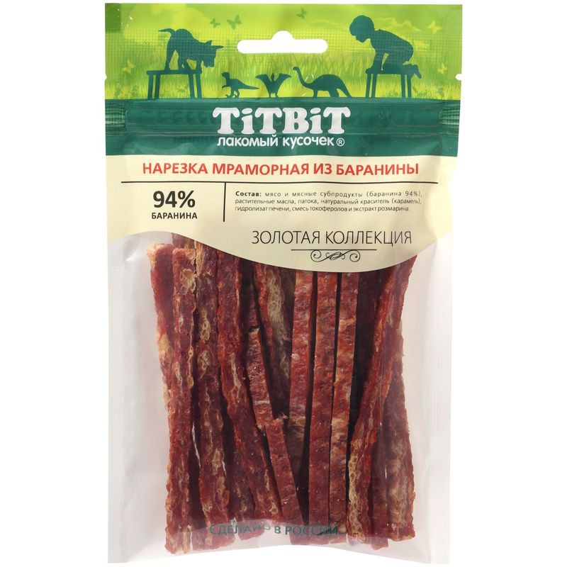 Изображение товара Лакомство для собак TitBit Золотая коллекция баранина 80г поощрение и дрессировка