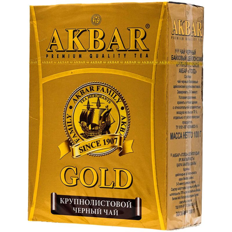 Изображение товара Чай Akbar Голд чёрный байховый цейлонский крупнолистовой 100г