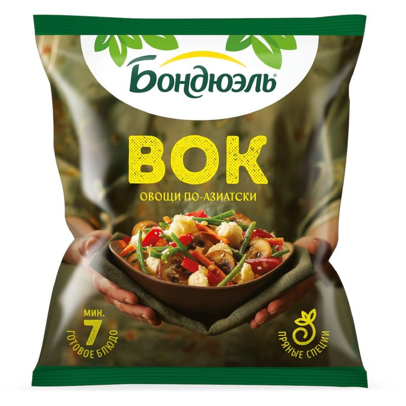 Изображение товара Замороженная овощная смесь Бондюэль Вок овощи по-азиатски 400г