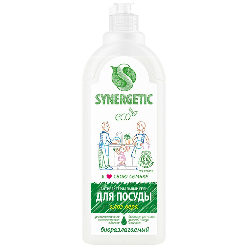 Изображение товара Средство для мытья посуды Synergetic алоэ биоразлагаемое, 1л