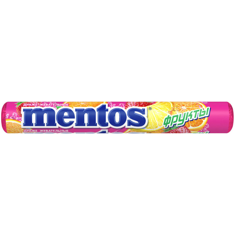 Изображение товара Драже Mentos жевательные со вкусом клубники-апельсина-лимона, 37.5 г