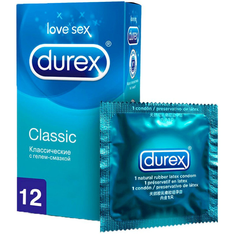 Изображение товара Презервативы Durex Classic, 12 шт - надежная защита и комфорт