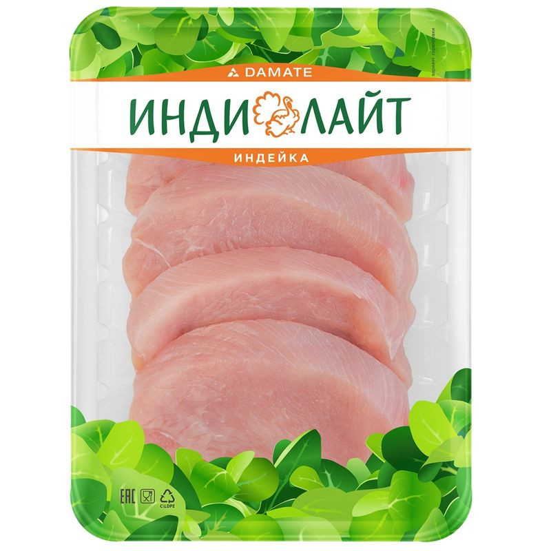Изображение товара Котлета из мяса индейки ИндиЛайт натуральная охлажденная 400г