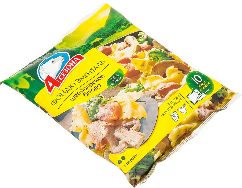 Изображение товара Фондю 4 Сезона Эменталь 600 г, готовое блюдо для быстрого разогрева