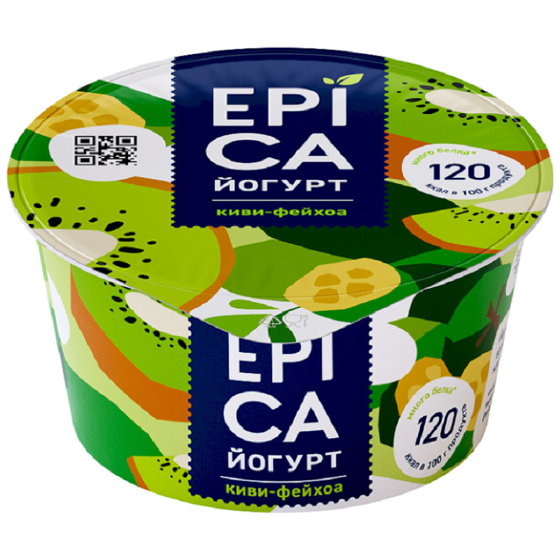 Изображение товара Йогурт Epica с киви и фейхоа 4.8%, 130г
