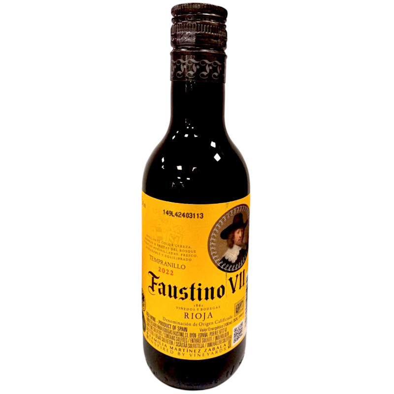 Изображение товара Вино Faustino VII Rioja DOC красное сухое 13.5%, 187мл — Испанское качество