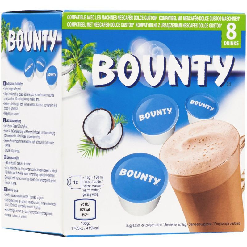 Изображение товара Горячий шоколад Bounty в капсулах 120г насыщенный ароматный напиток
