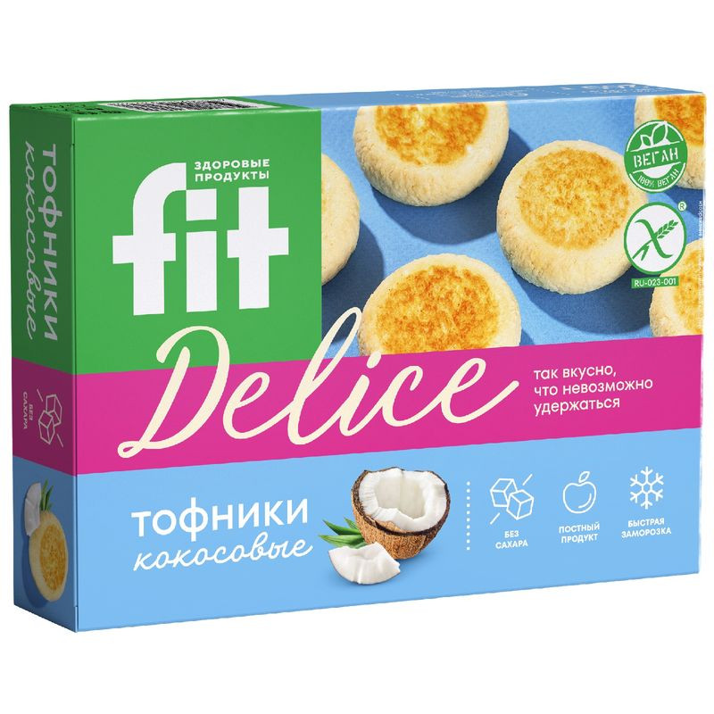 Изображение товара Замороженные кокосовые тофники Fitdelice 260г полезное блюдо для вегетарианцев