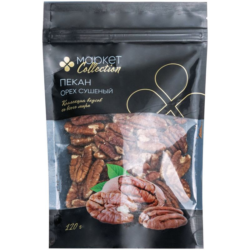 Изображение товара Орех Пекан очищенный сушеный Market Collection 120 г - полезный для здоровья продукт