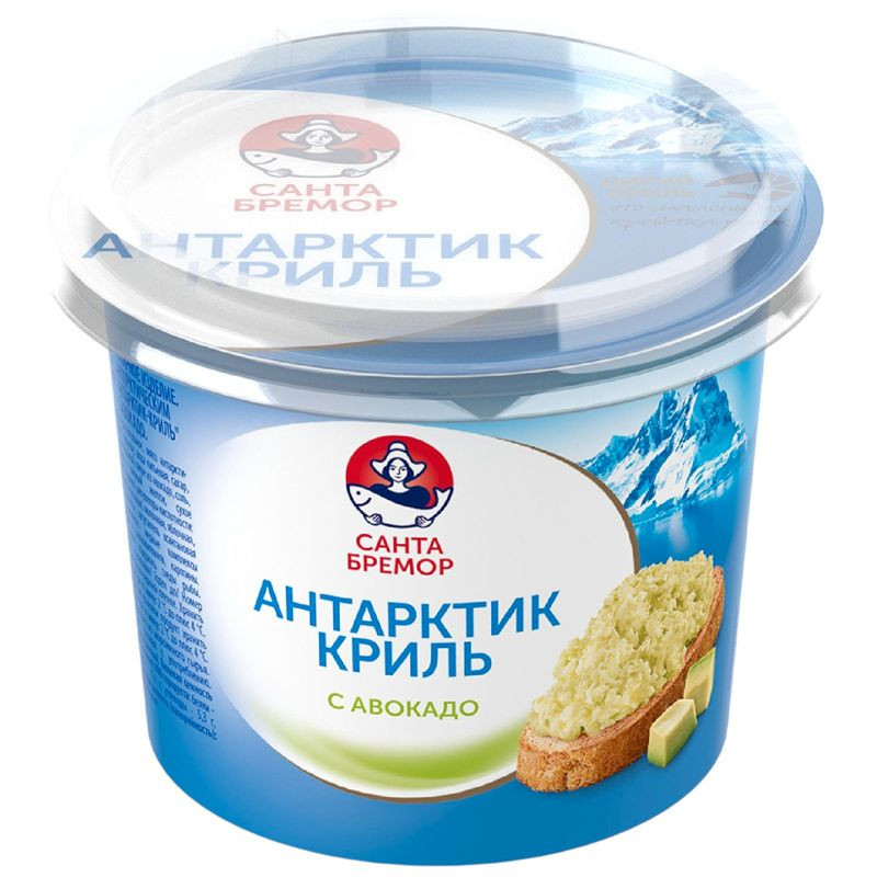 Изображение товара Крем-паста с антарктическим крилем Санта Бремор 150 г - паштет из рыбы с авокадо