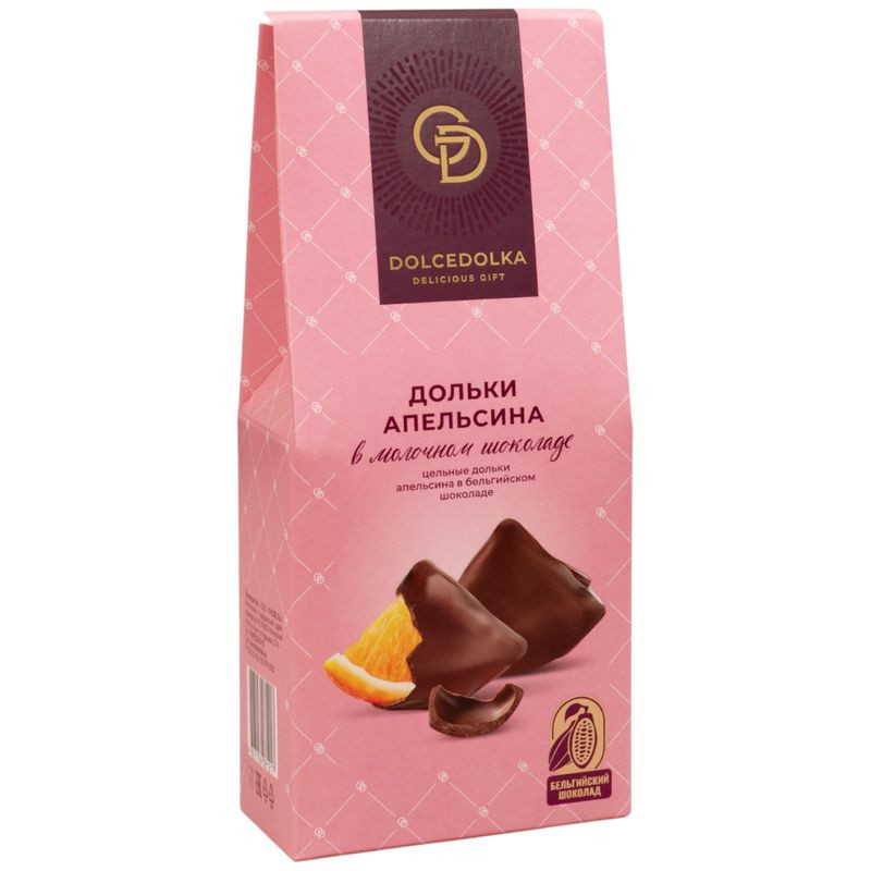 Изображение товара Дольки апельсина в молочном шоколаде Dolcedolka 95г вкусное сладкое лакомство