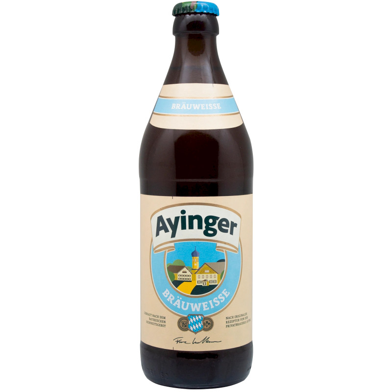 Изображение товара Пиво Ayinger Bräuweisse светлое нефильтрованное, 500мл