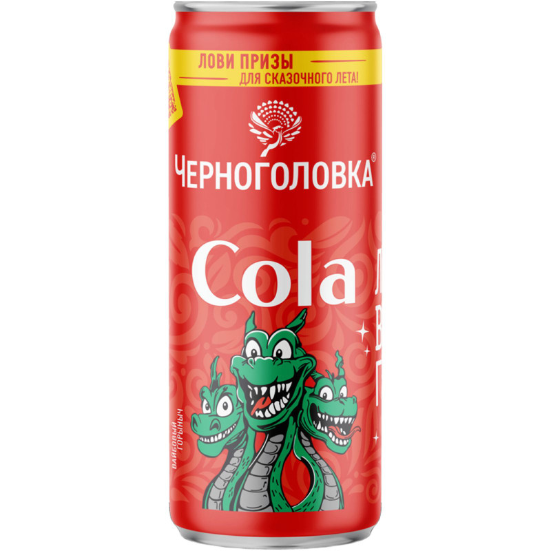 Изображение товара Напиток газированный Черноголовка Кола, 330мл