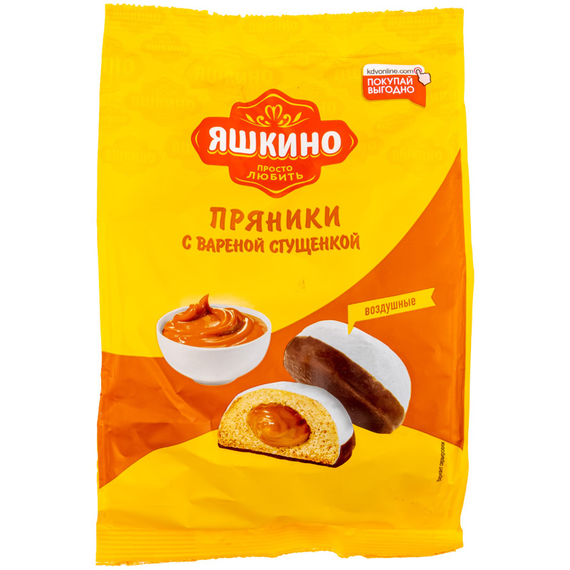 Изображение товара Пряники Яшкино с варёной сгущёнкой, 350г