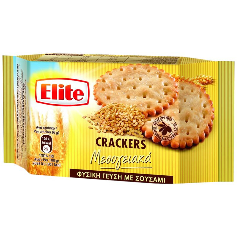 Изображение товара Крекеры Elite Средиземноморские с кунжутом 105г
