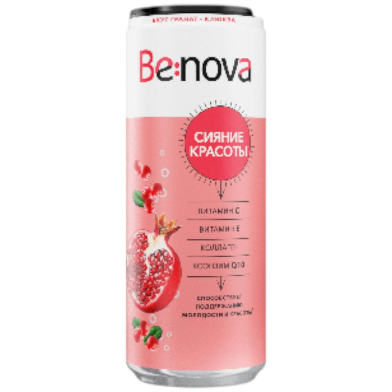 Изображение товара Безалкогольный обогащённый напиток Be:Nova Beauty Glow 0.33л Россия