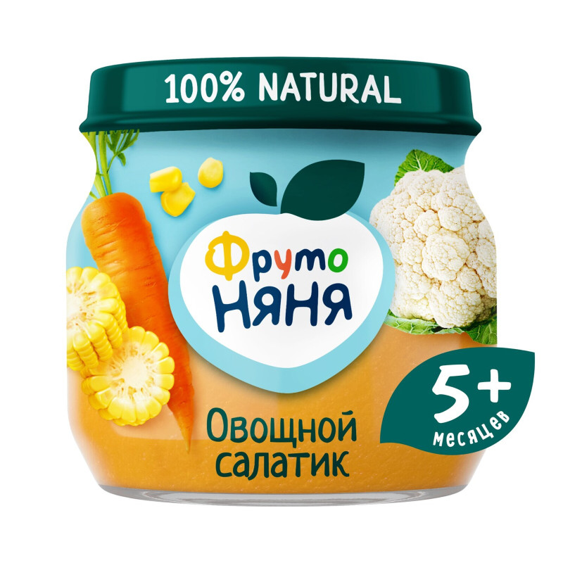 Изображение товара Пюре ФрутоНяня Овощной салатик с 5 месяцев, 80г