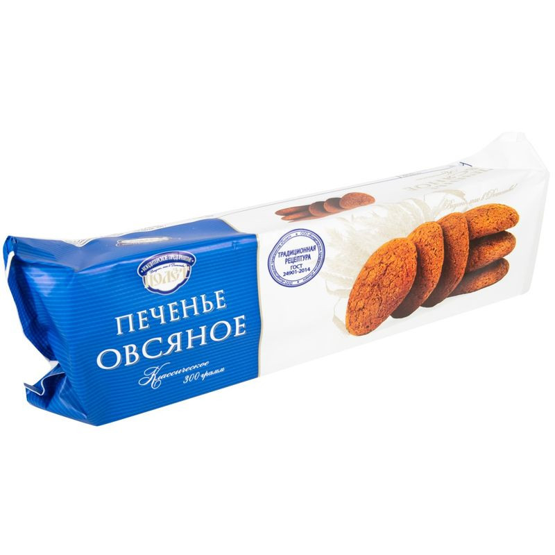 Изображение товара Печенье Полёт Классическое овсяное 300 г натуральное овсяное печенье Россия