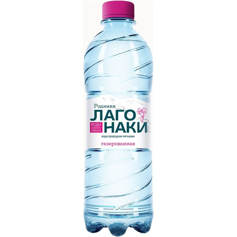Изображение товара Вода Родники Лаго-Наки природная питьевая газированная, 500мл