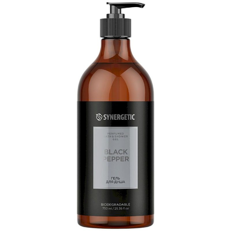 Изображение товара Гель для душа Synergetic Чёрный перец парфюмированный 750мл