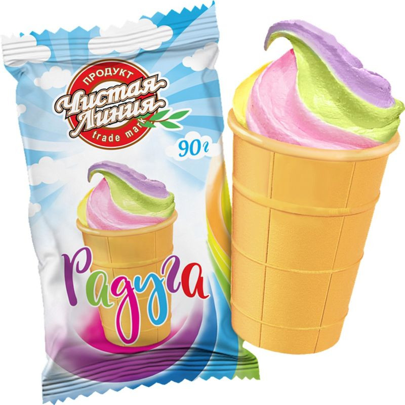 Изображение товара Пломбир Радуга ванильный стаканчик 12% 90г - натуральное мороженое высокого качества